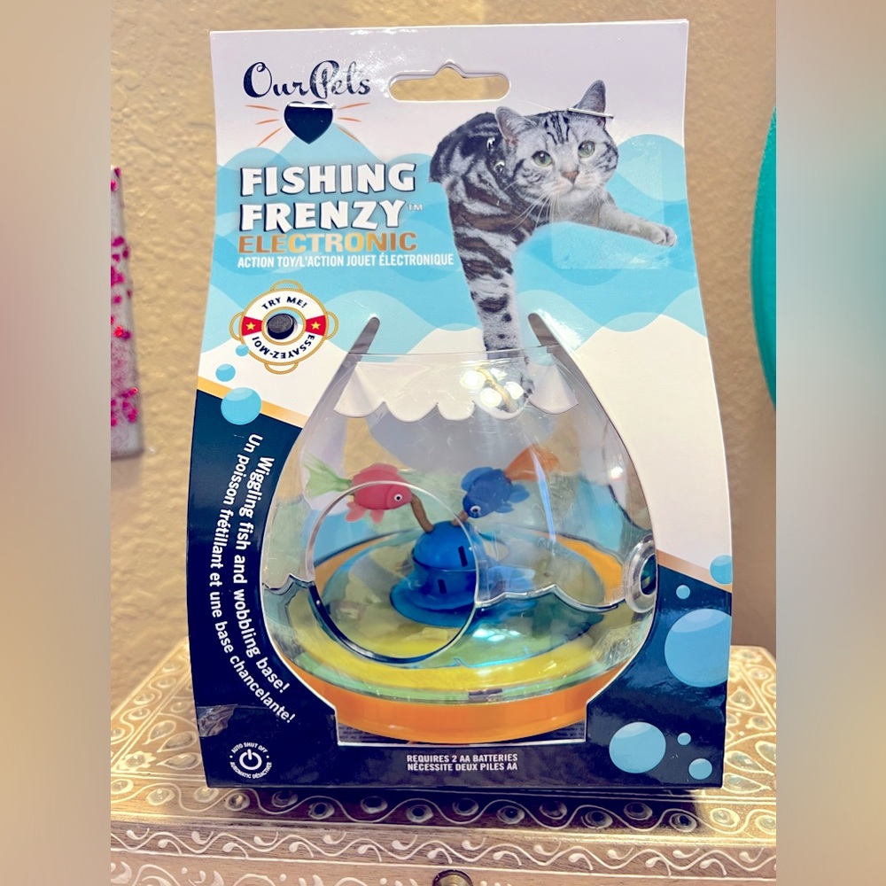 COPY - New ✨ Cat toy 🐱 Our Pets Fishing Frenzy Electronic Action Cat Toy fish